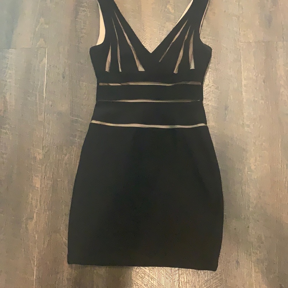 Cache Sheer Cut-out Bodycon Mini